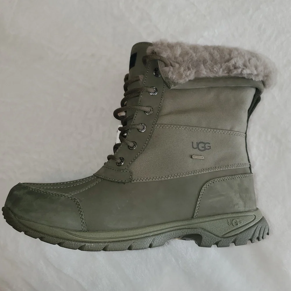 UGG Butte Rugged Cold Weather -32C Waterproof Rain Snow Boots - Olive Green